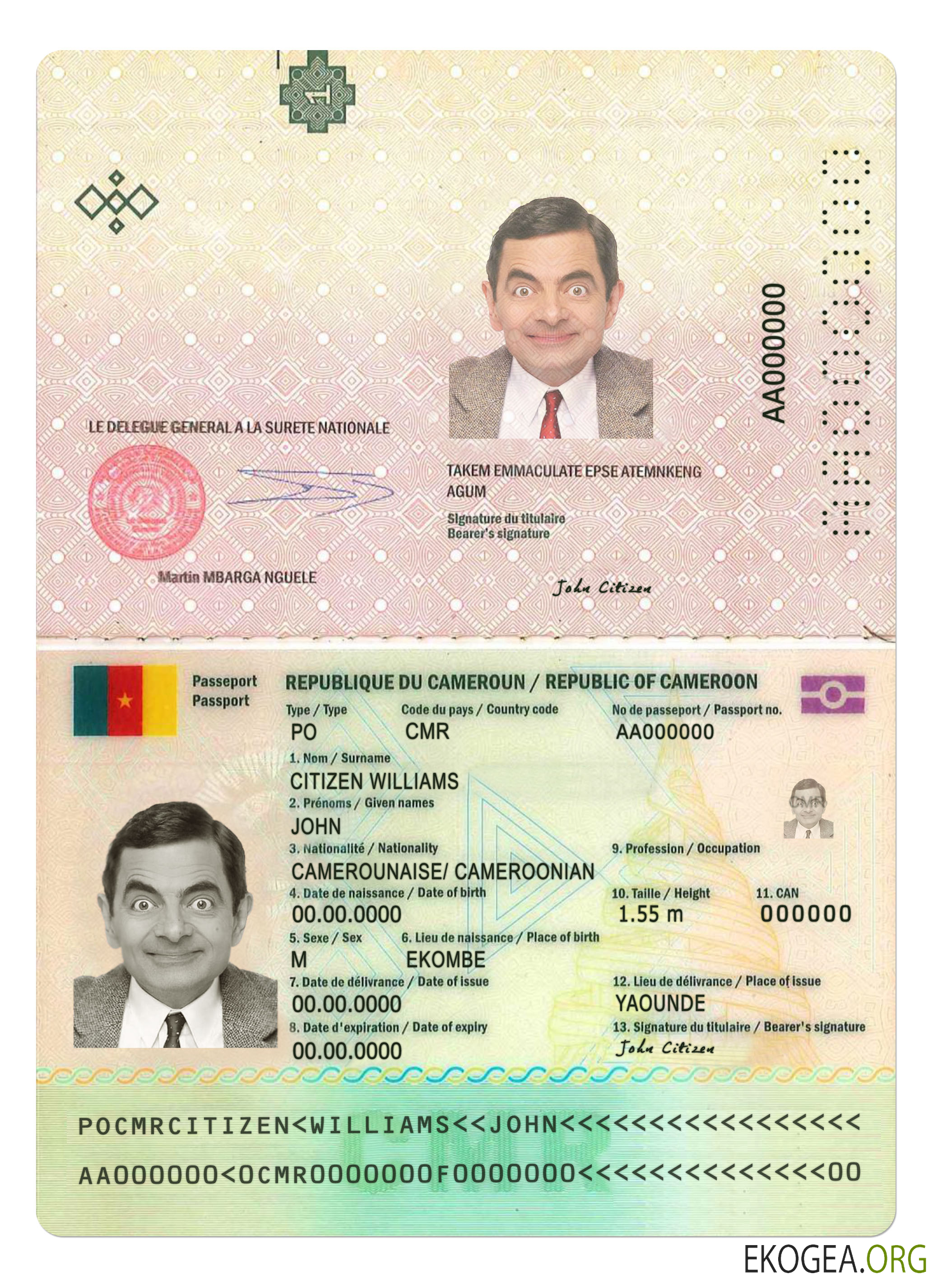 Passeport camerounais nouvelle version